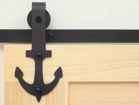 Anchor shape barn door hardware