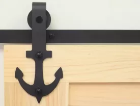 Anchor shape barn door hardware