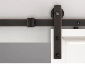 I shaped orb color sliding barn door hardware set